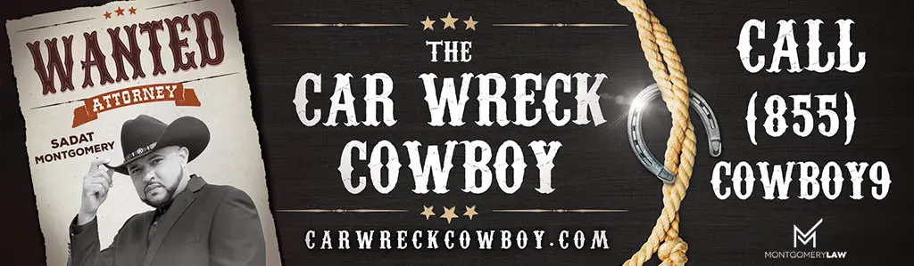 Car Wreck Cowboy Banner