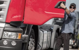 Truck Driver Lying after an Accident