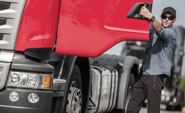 Truck Driver Lying after an Accident