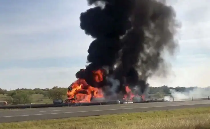 Fatal Fiery 18-Wheeler Crash