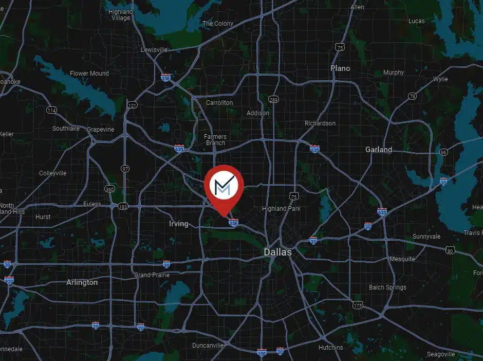 Map - Our Address - 7901 John W. Carpenter Fwy, Dallas, TX 75247